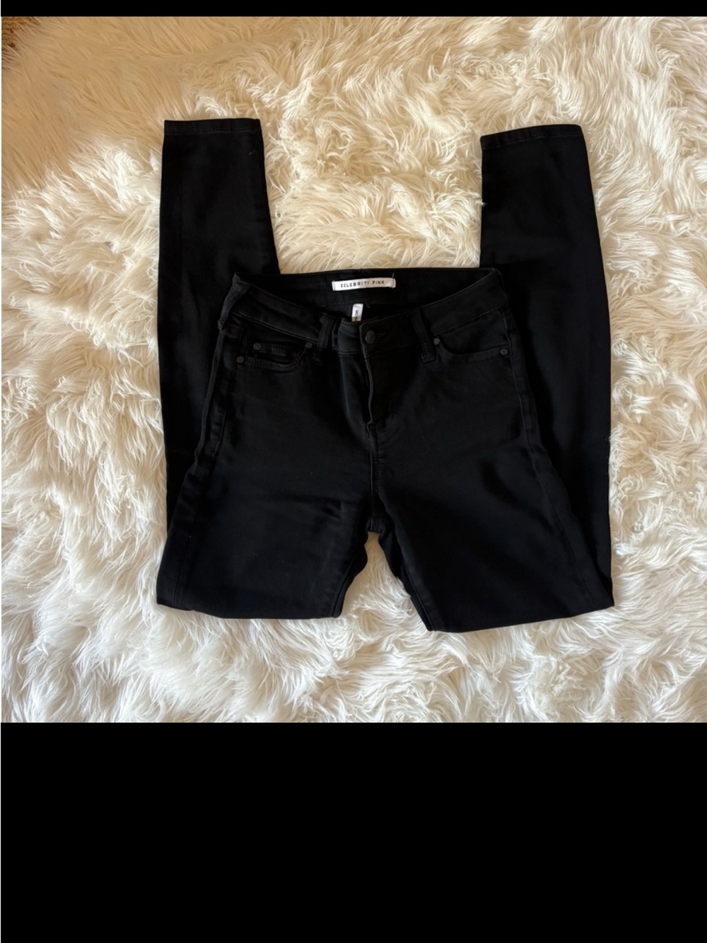 Celebrity Pink Black Midrise Skinny Jeans Size 3